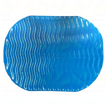 Poolside Oval Ripple Cushion, Blue